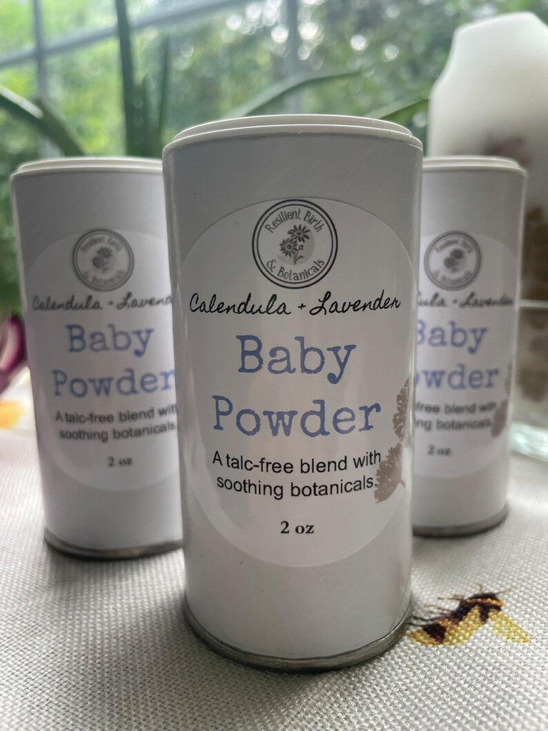 Herbal Baby Powder with Calendula and Lavender - Talc-Free