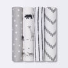 Flannel Baby Blankets Two by Two Animals  4pk