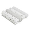 Flannel Baby Blankets Two by Two Animals  4pk