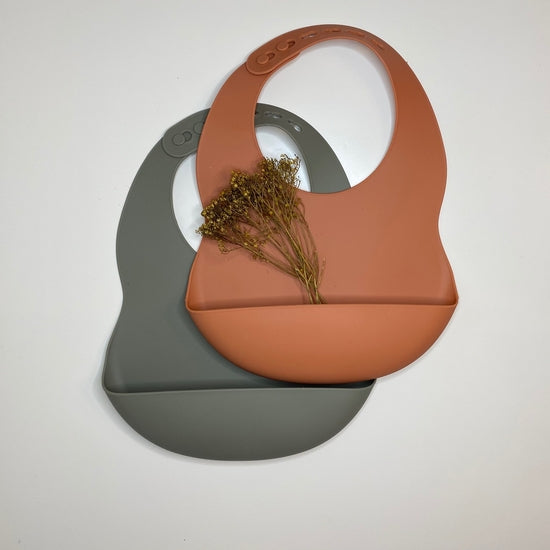 Baby Bibs (2 Pack) - Sage and Spiced Pumpkin